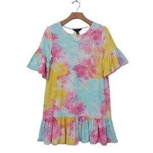 Polo Ralph Lauren Terry Cloth Cover Up Dress Girls XL/16 Tie-Dye Multicolor